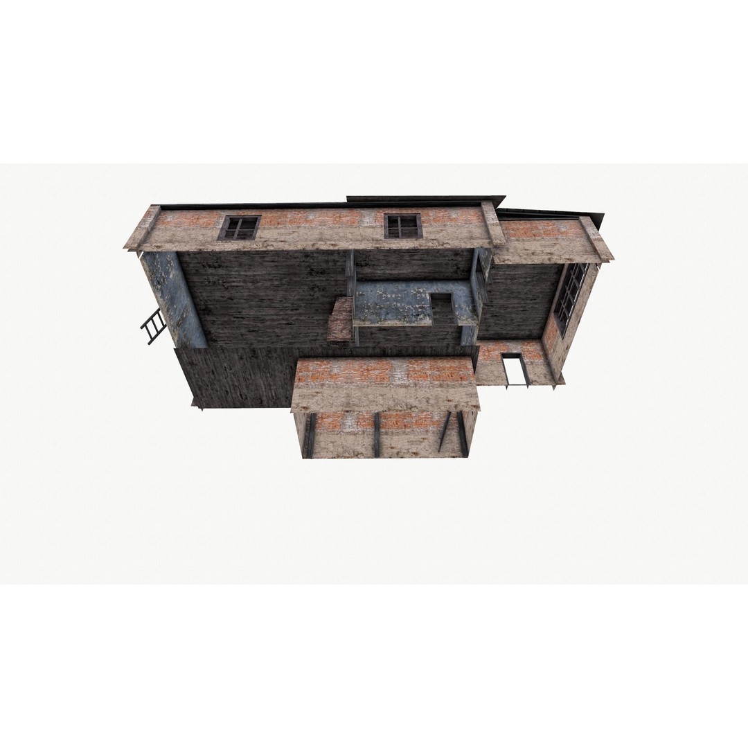 Old House 3D Model – Low Poly Game Asset, FBX & OBJ Formats - View 18