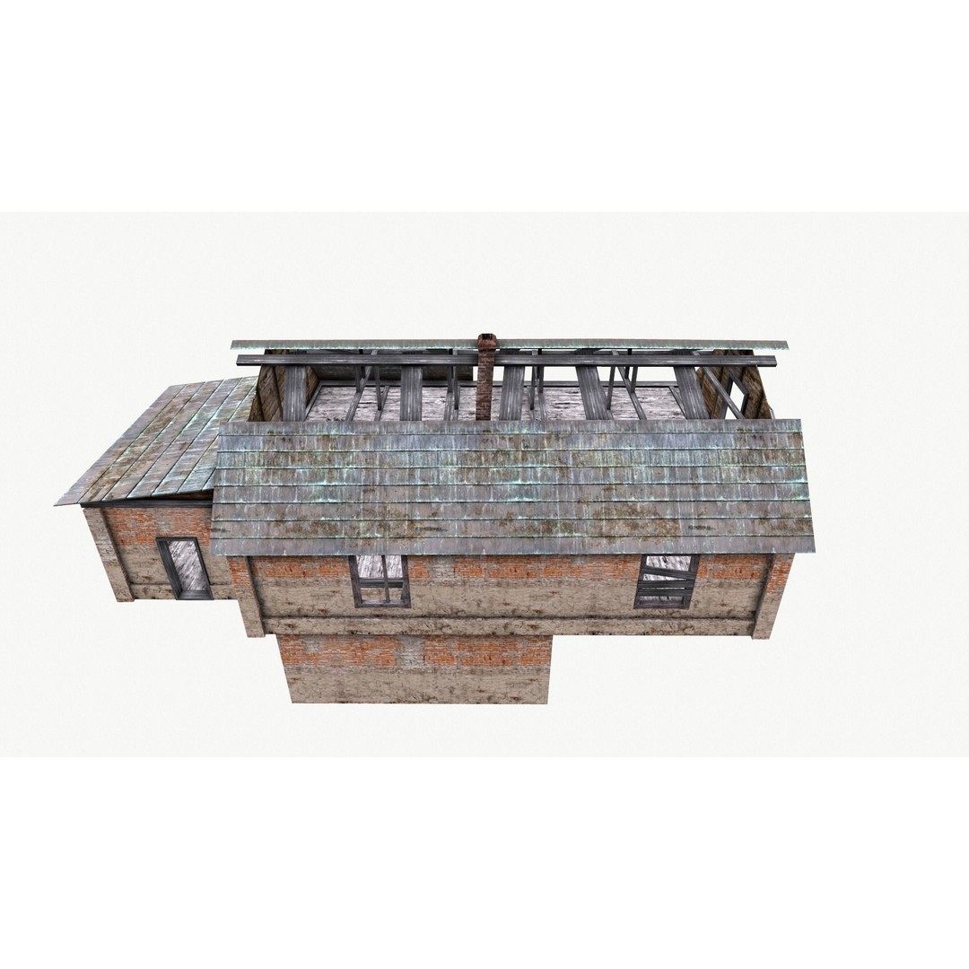 Old House 3D Model – Low Poly Game Asset, FBX & OBJ Formats - View 19