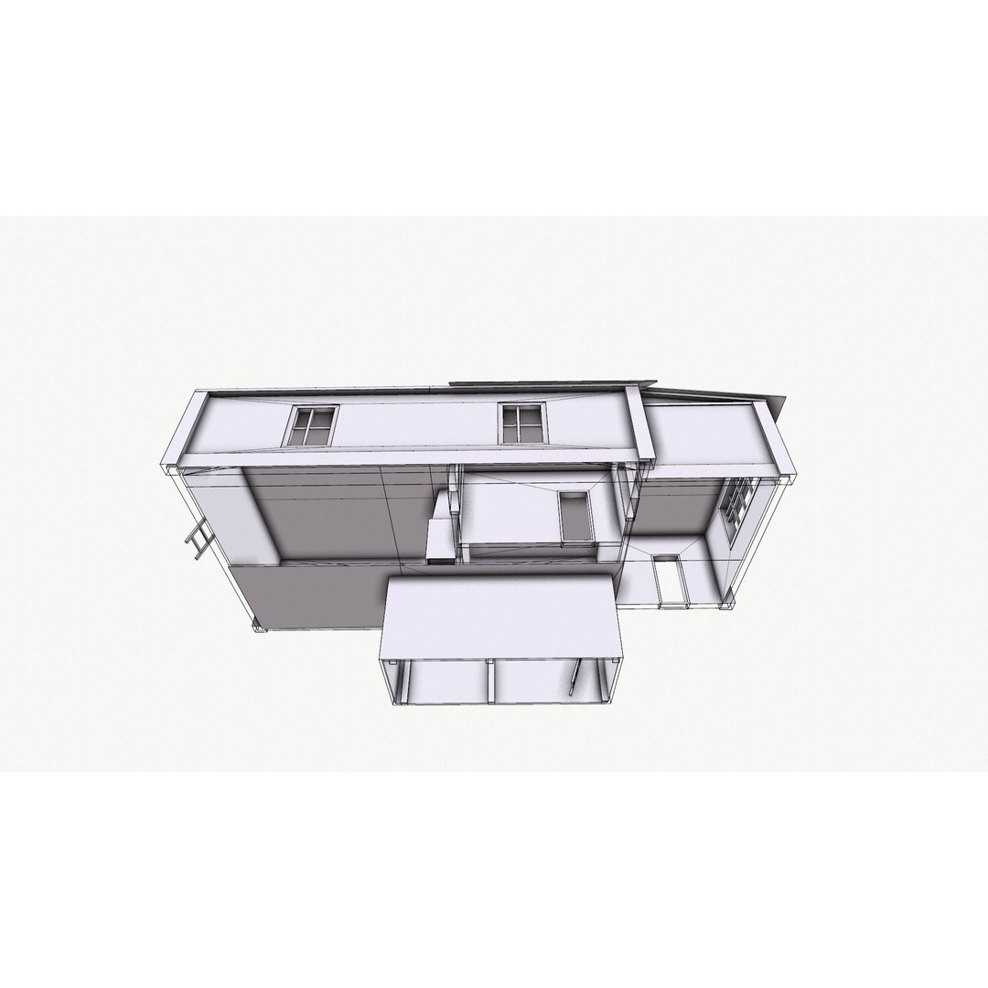 Old House 3D Model – Low Poly Game Asset, FBX & OBJ Formats - View 30