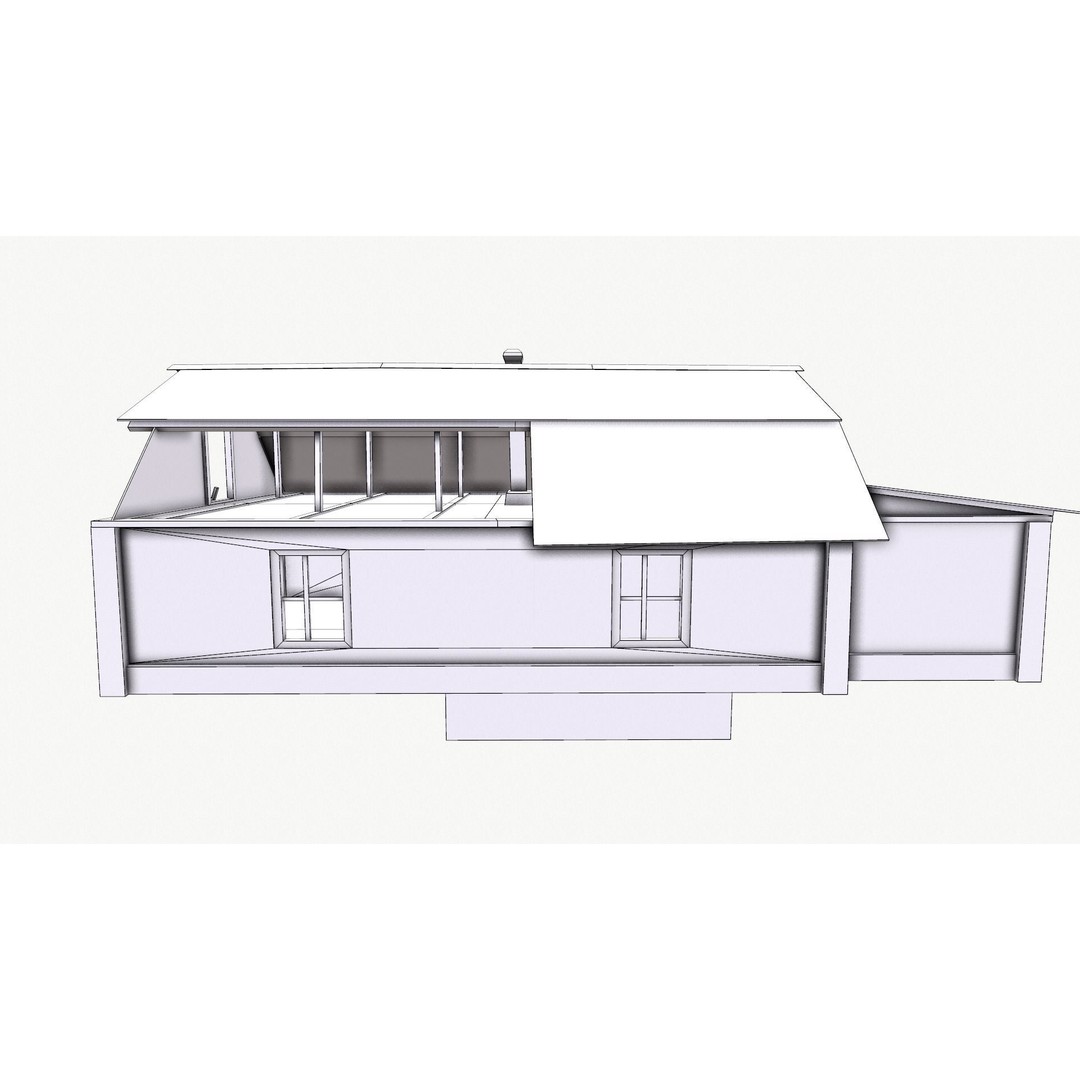 Old House 3D Model – Low Poly Game Asset, FBX & OBJ Formats - View 32