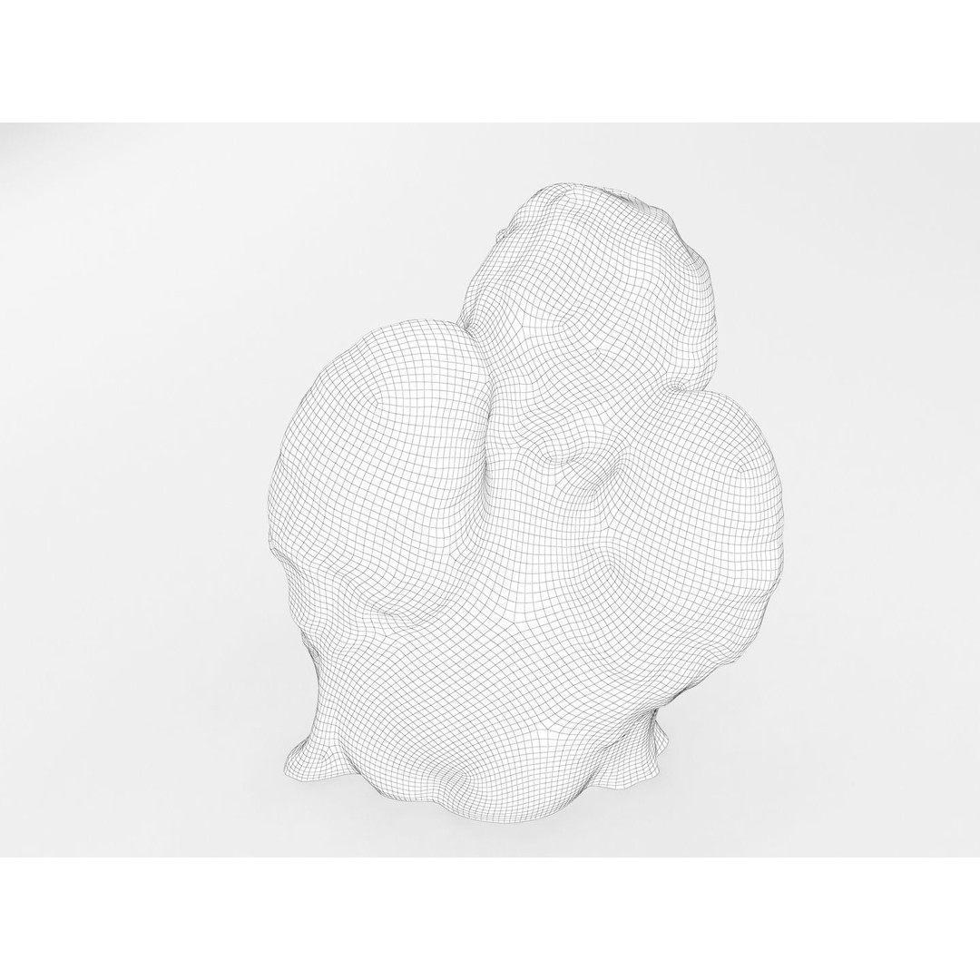 Angel Statuette 3D Model – Realistic Decoration Asset, FBX, OBJ - View 14