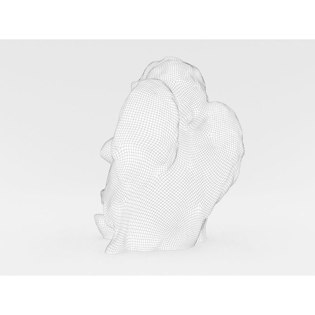 Angel Statuette 3D Model – Realistic Decoration Asset, FBX, OBJ - View 18