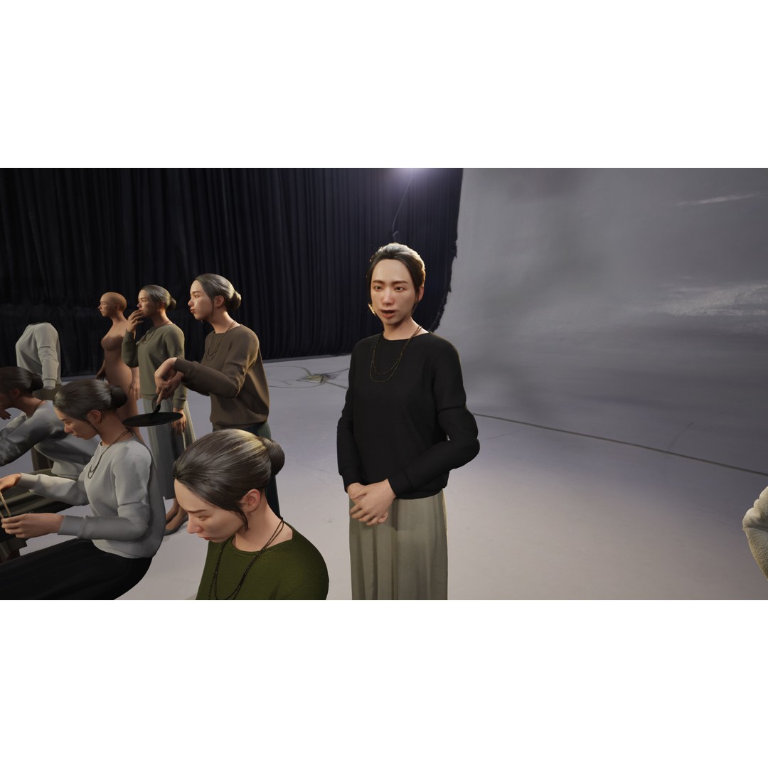 Asian Smart Casual Woman 3D Model – Low Poly Rigged Character for ArchViz - View 11