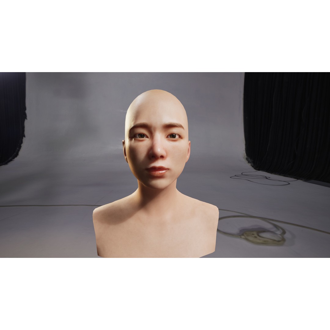 Asian Smart Casual Woman 3D Model – Low Poly Rigged Character for ArchViz - View 13