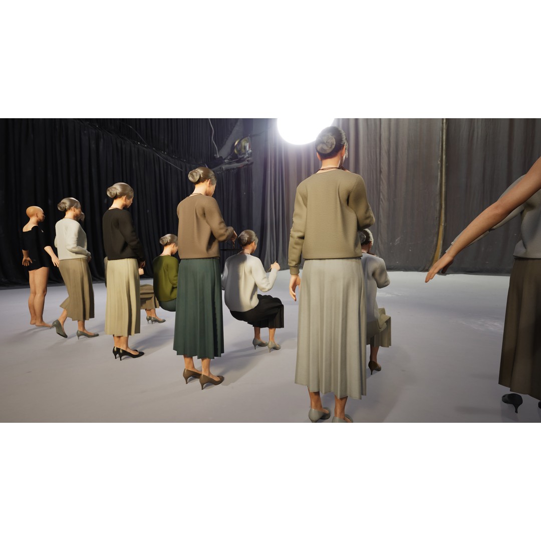 Asian Smart Casual Woman 3D Model – Low Poly Rigged Character for ArchViz - View 4