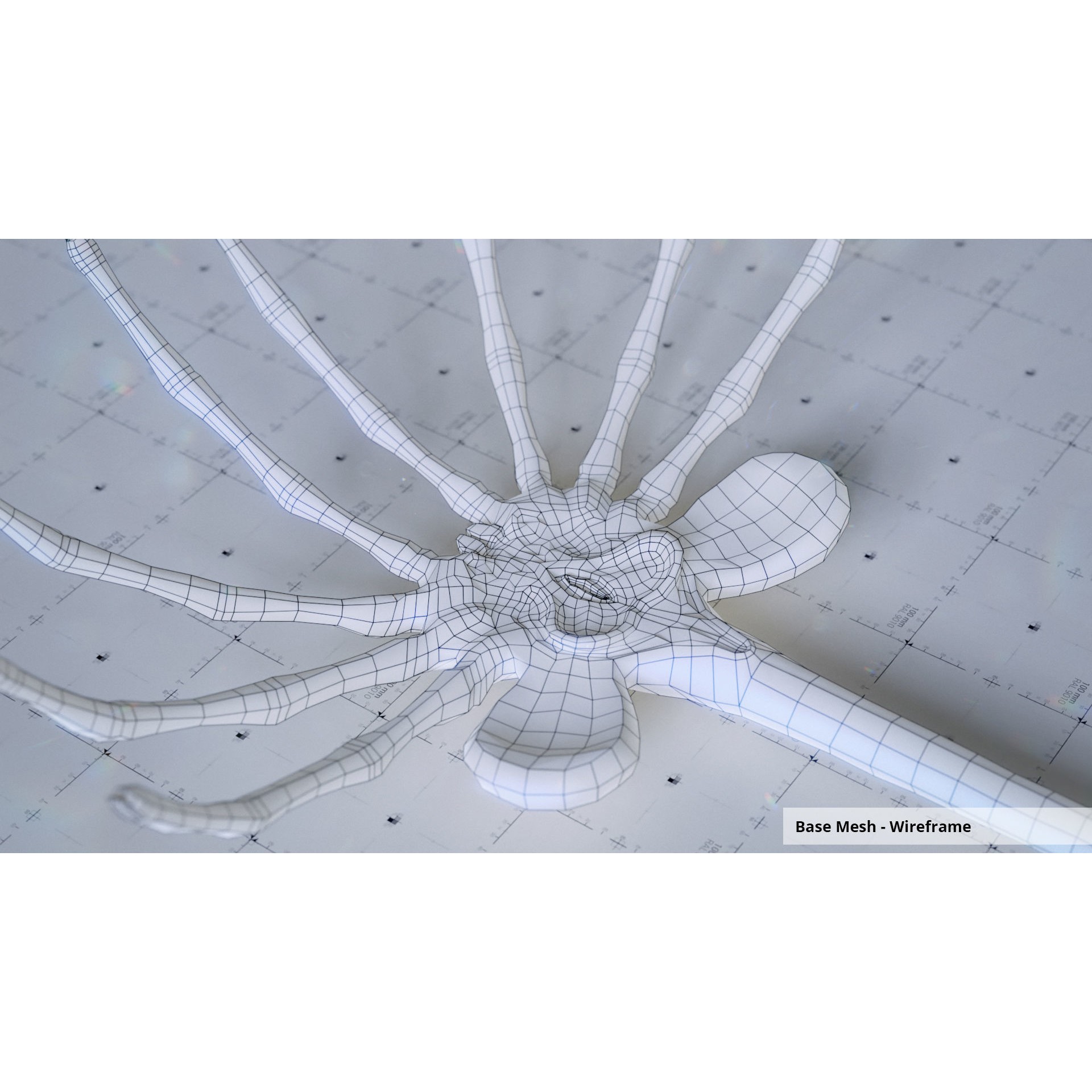 Alien Facehugger - Low-Poly Game-Ready 3D Model - View 12