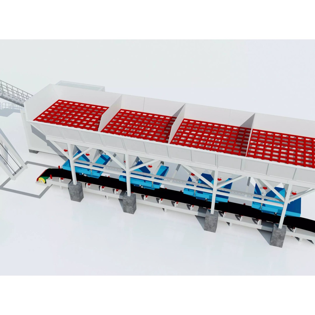 Concrete Batching Plant 3D Model – Industrial Stationary Mixer, FBX, OBJ - View 6