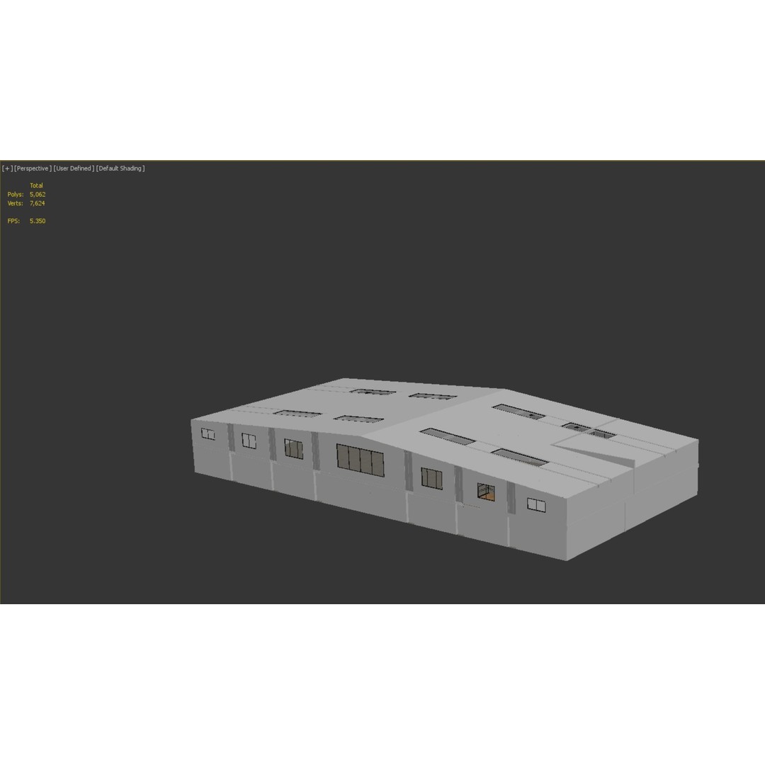 Low Poly Warehouse 3D Model – Versatile Industrial Hall, FBX & More