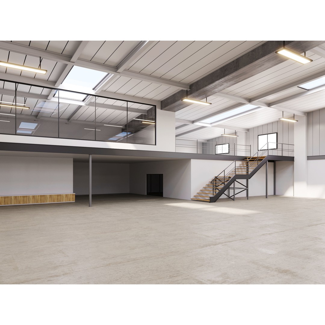 Low Poly Warehouse 3D Model – Versatile Industrial Hall, FBX & More - View 5