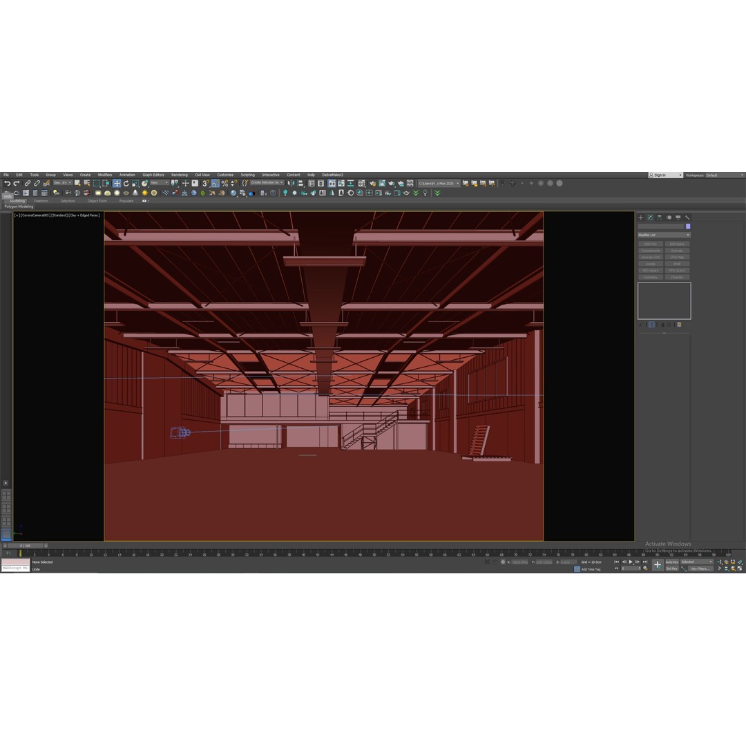 Low Poly Warehouse 3D Model – Versatile Industrial Hall, FBX & More - View 7