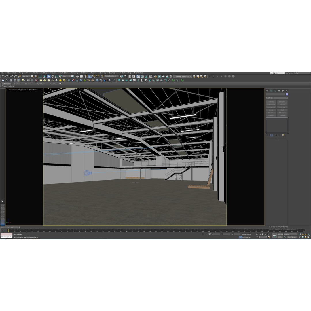 Low Poly Warehouse 3D Model – Versatile Industrial Hall, FBX & More - View 8