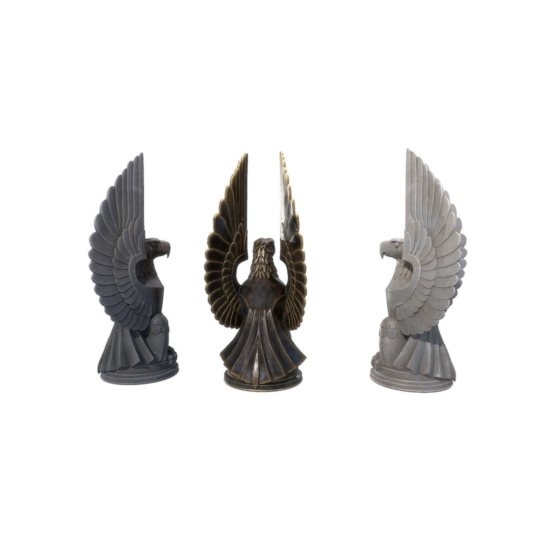 Eagle Sculpture 3D Model – Low Poly PBR Asset, FBX, OBJ - View 5
