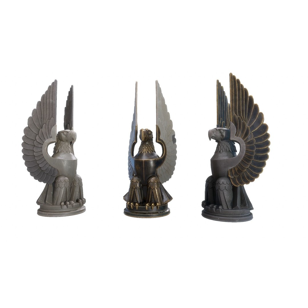 Eagle Sculpture 3D Model – Low Poly PBR Asset, FBX, OBJ - View 6