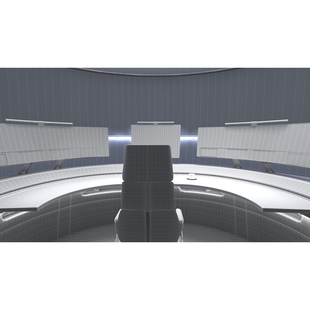 Small Control Room 3D Model – High Poly Architectural Interior, FBX - View 17