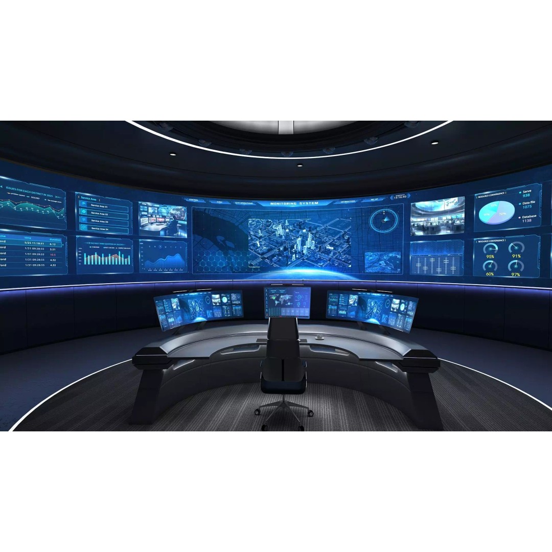 Small Control Room 3D Model – High Poly Architectural Interior, FBX - View 2