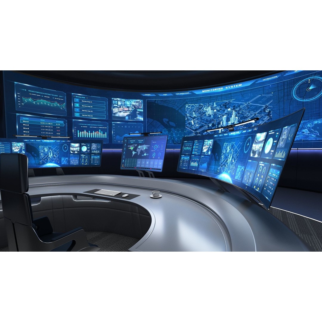 Small Control Room 3D Model – High Poly Architectural Interior, FBX - View 9