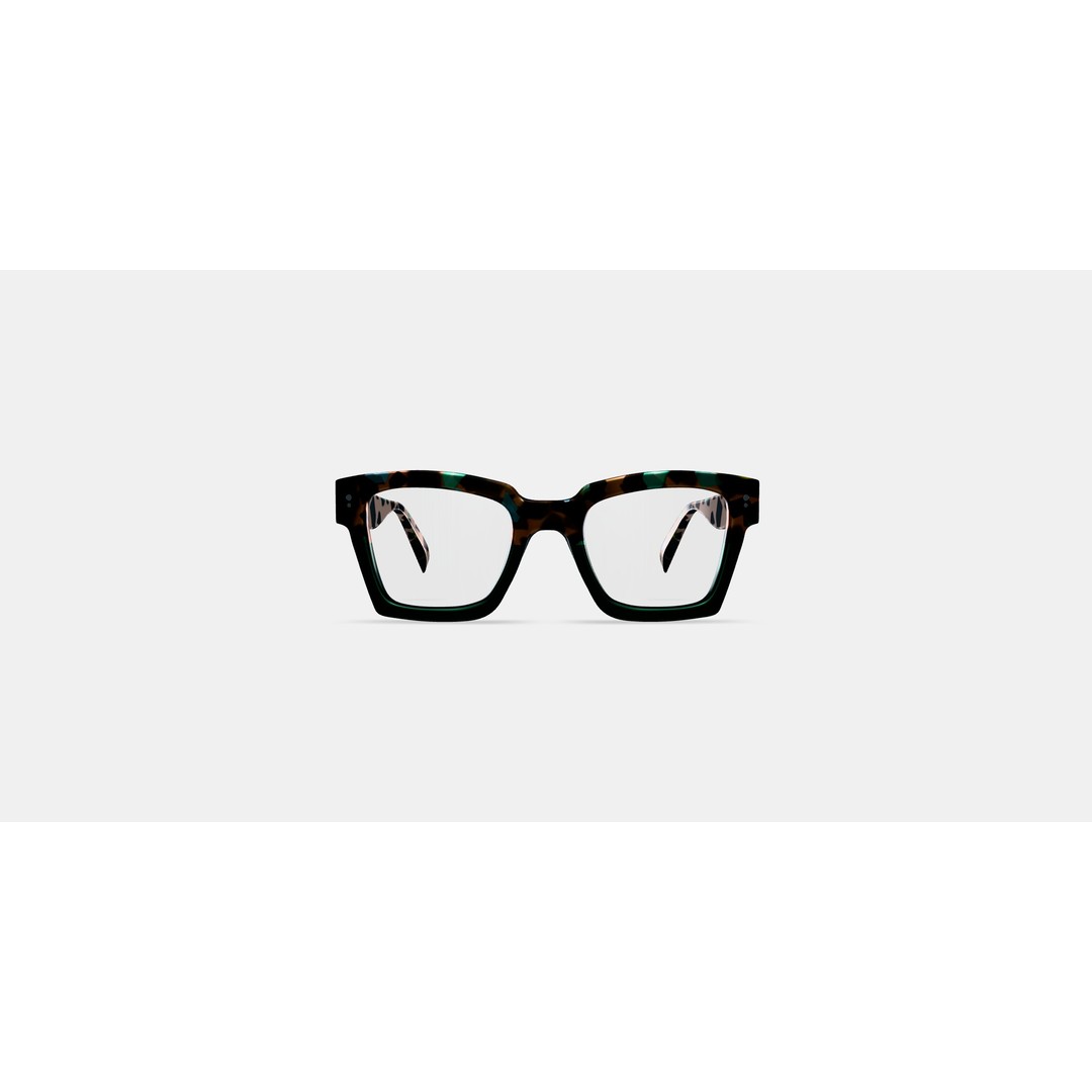 Sonia Eyeglasses 3D Model – Aventurine Tortoise Fade, PBR Textures - View 11