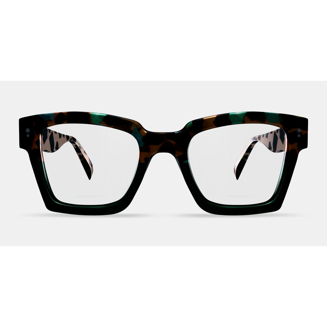 Sonia Eyeglasses 3D Model – Aventurine Tortoise Fade, PBR Textures - View 12