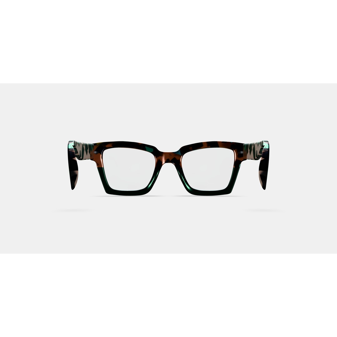 Sonia Eyeglasses 3D Model – Aventurine Tortoise Fade, PBR Textures - View 16