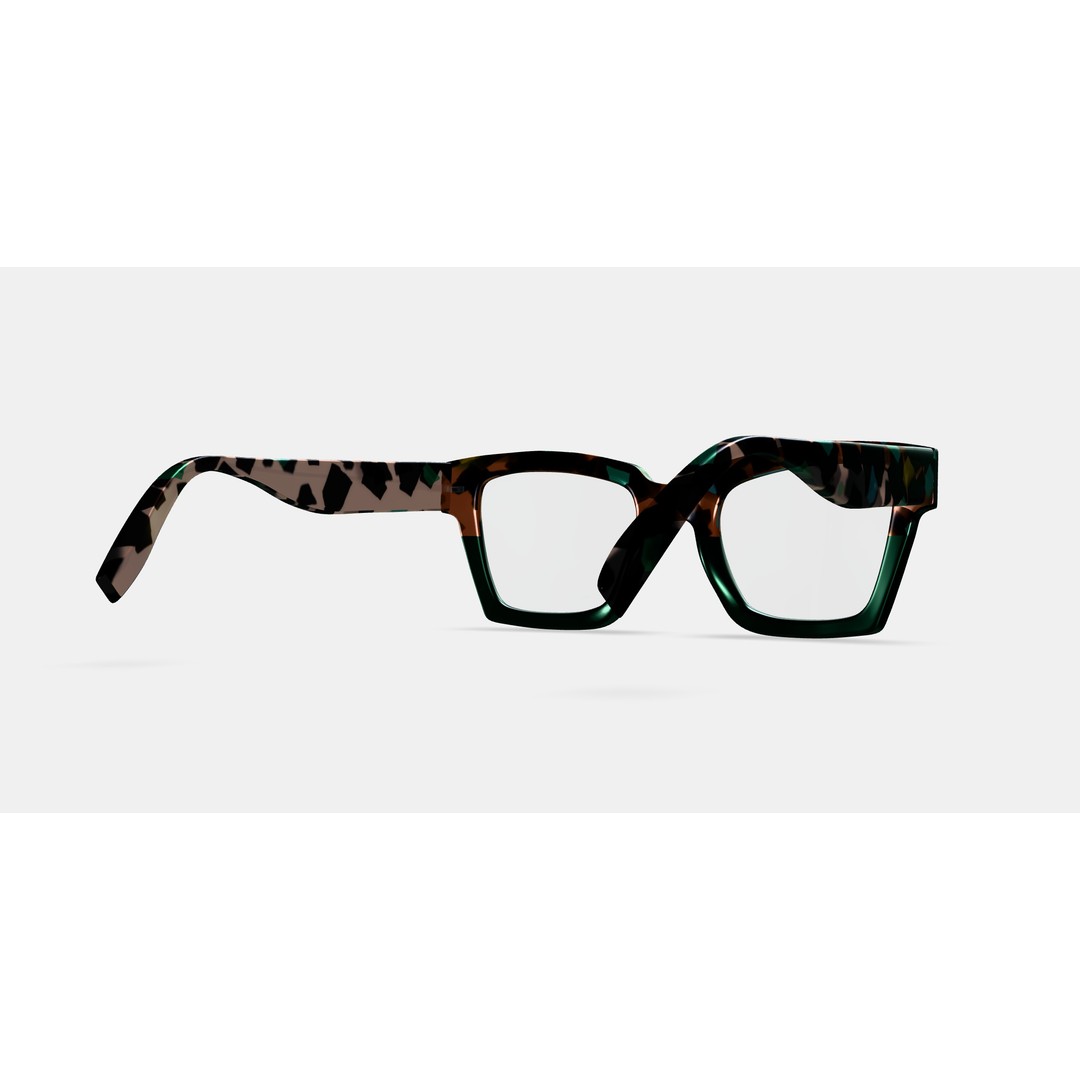 Sonia Eyeglasses 3D Model – Aventurine Tortoise Fade, PBR Textures - View 7