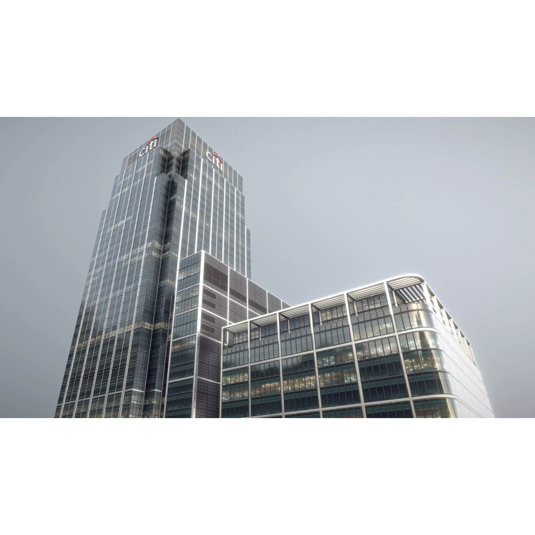 London 25 Canada Square 3D Model – Low Poly Skyscraper, Game Ready - View 2