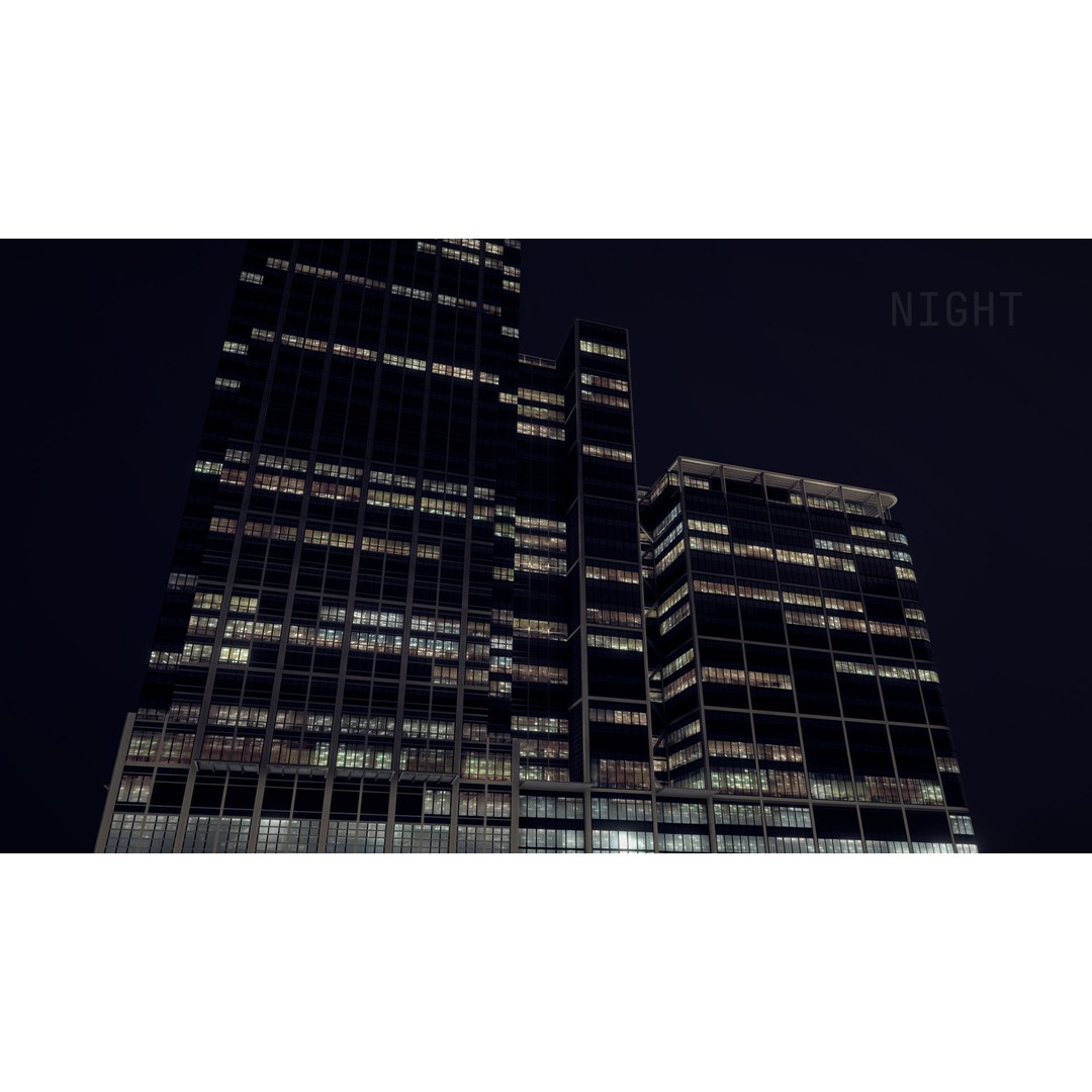 London 25 Canada Square 3D Model – Low Poly Skyscraper, Game Ready - View 24