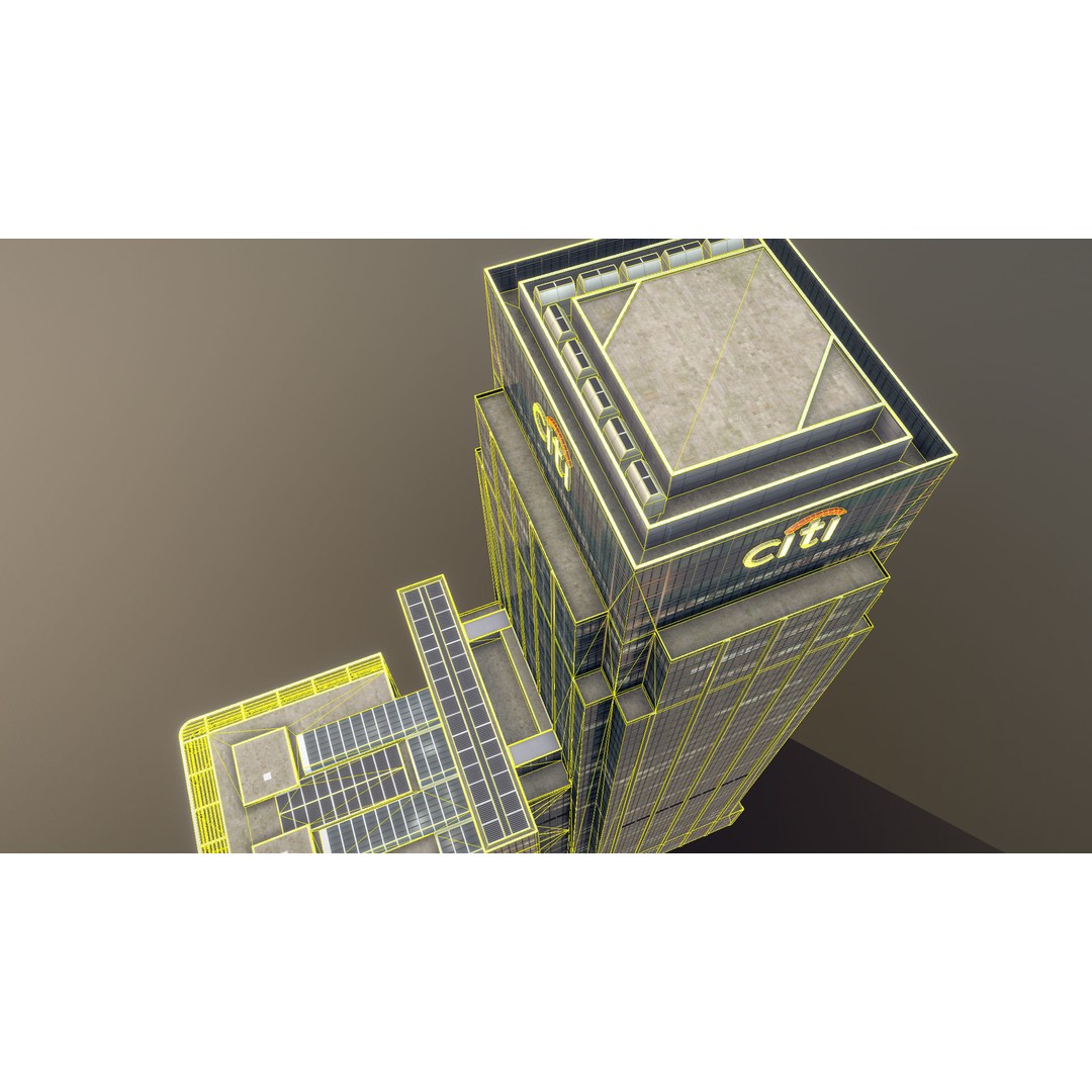 London 25 Canada Square 3D Model – Low Poly Skyscraper, Game Ready - View 27