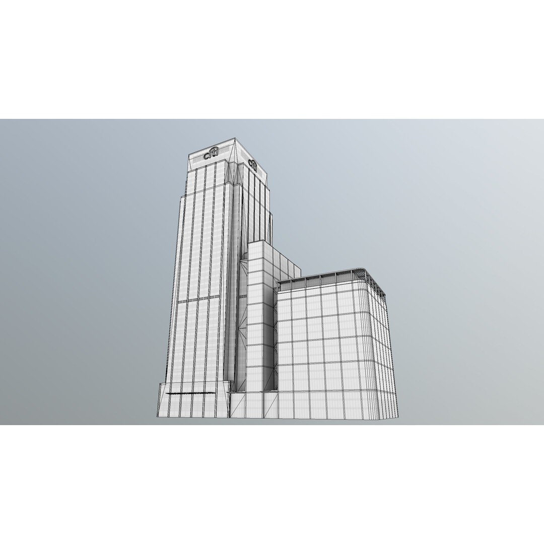 London 25 Canada Square 3D Model – Low Poly Skyscraper, Game Ready - View 30