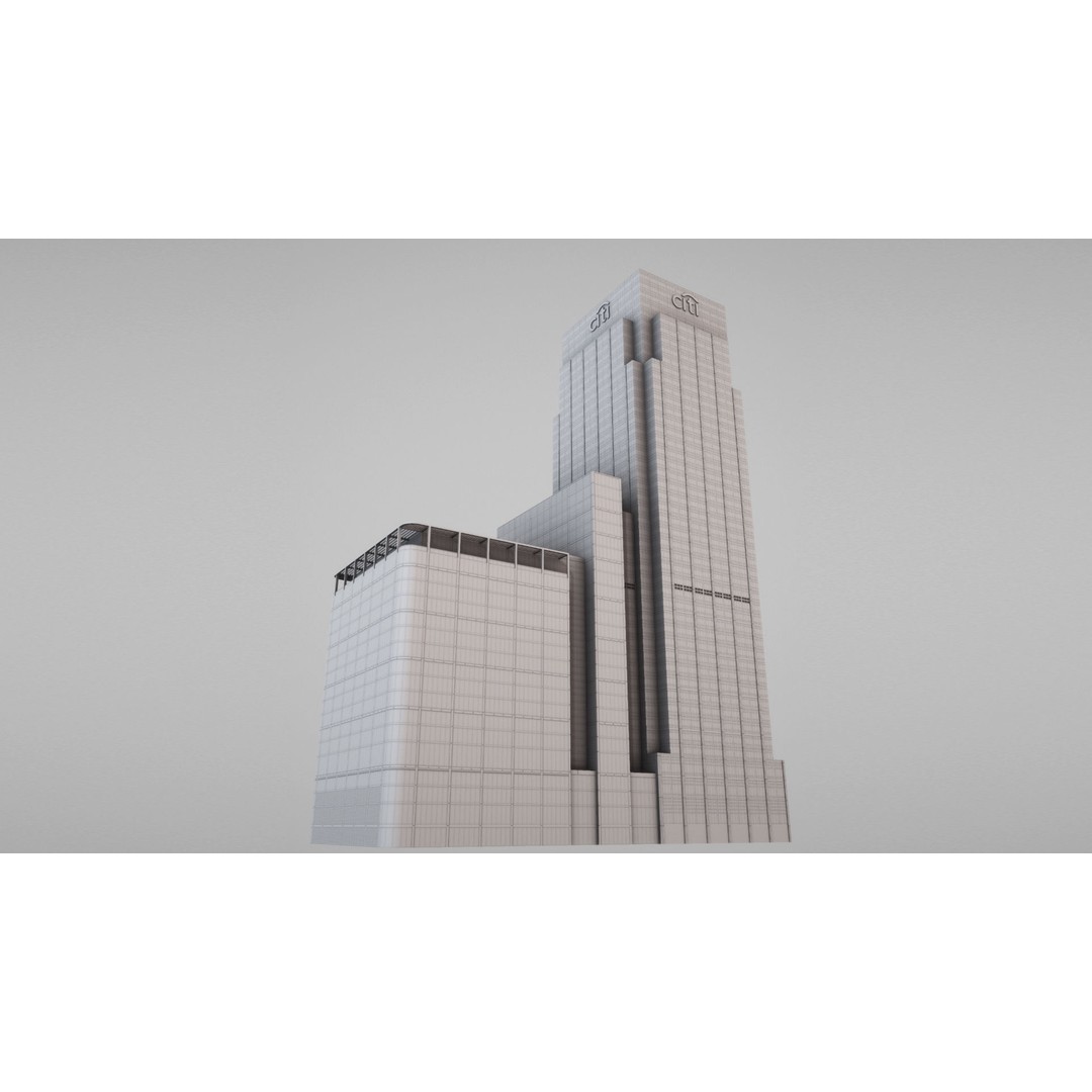 London 25 Canada Square 3D Model – Low Poly Skyscraper, Game Ready - View 31