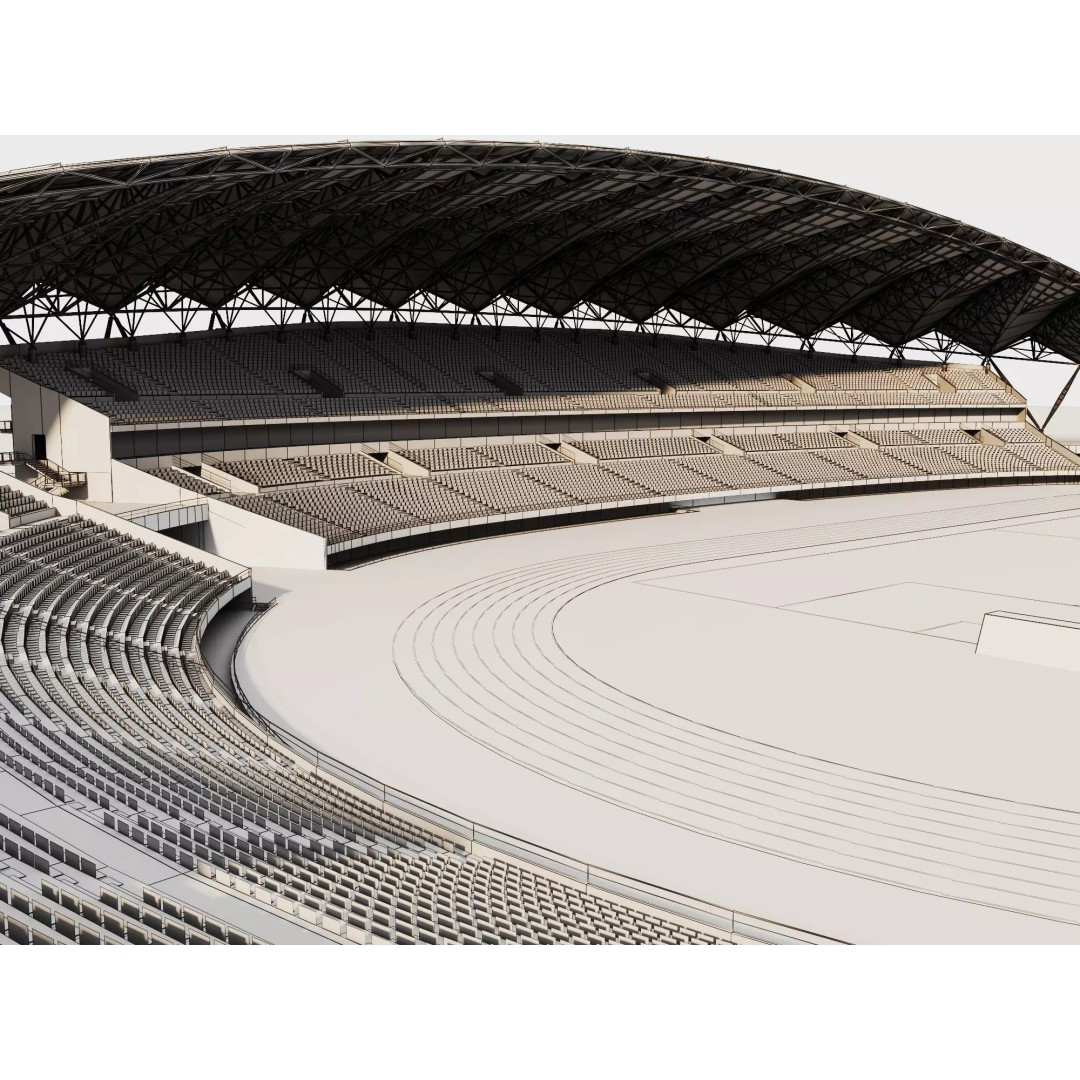 Modern Soccer Stadium 3D Model – Low Poly Game Asset, FBX, OBJ - View 20