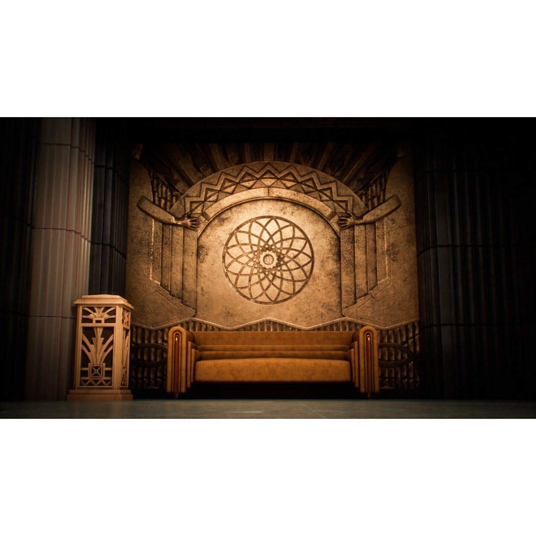 Art Deco Environment Kit 3D Model – Low Poly Architectural Assets, PBR - View 17