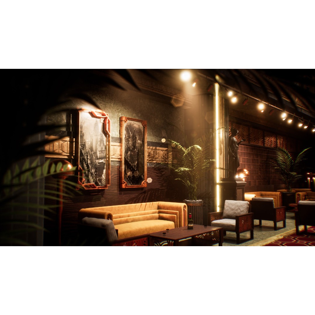 Art Deco Environment Kit 3D Model – Low Poly Architectural Assets, PBR - View 4