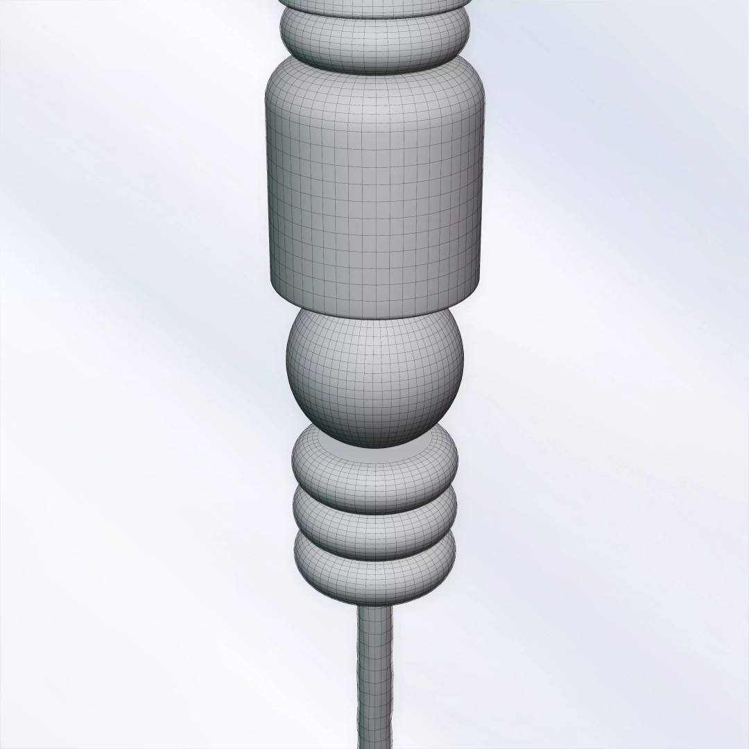 Marble Floor Lamp 3D Model – Designer Inspired, PBR Textures, Blender - View 10