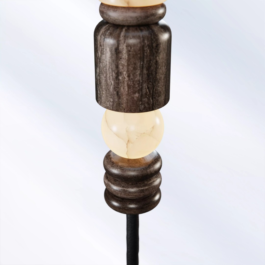 Marble Floor Lamp 3D Model – Designer Inspired, PBR Textures, Blender - View 5