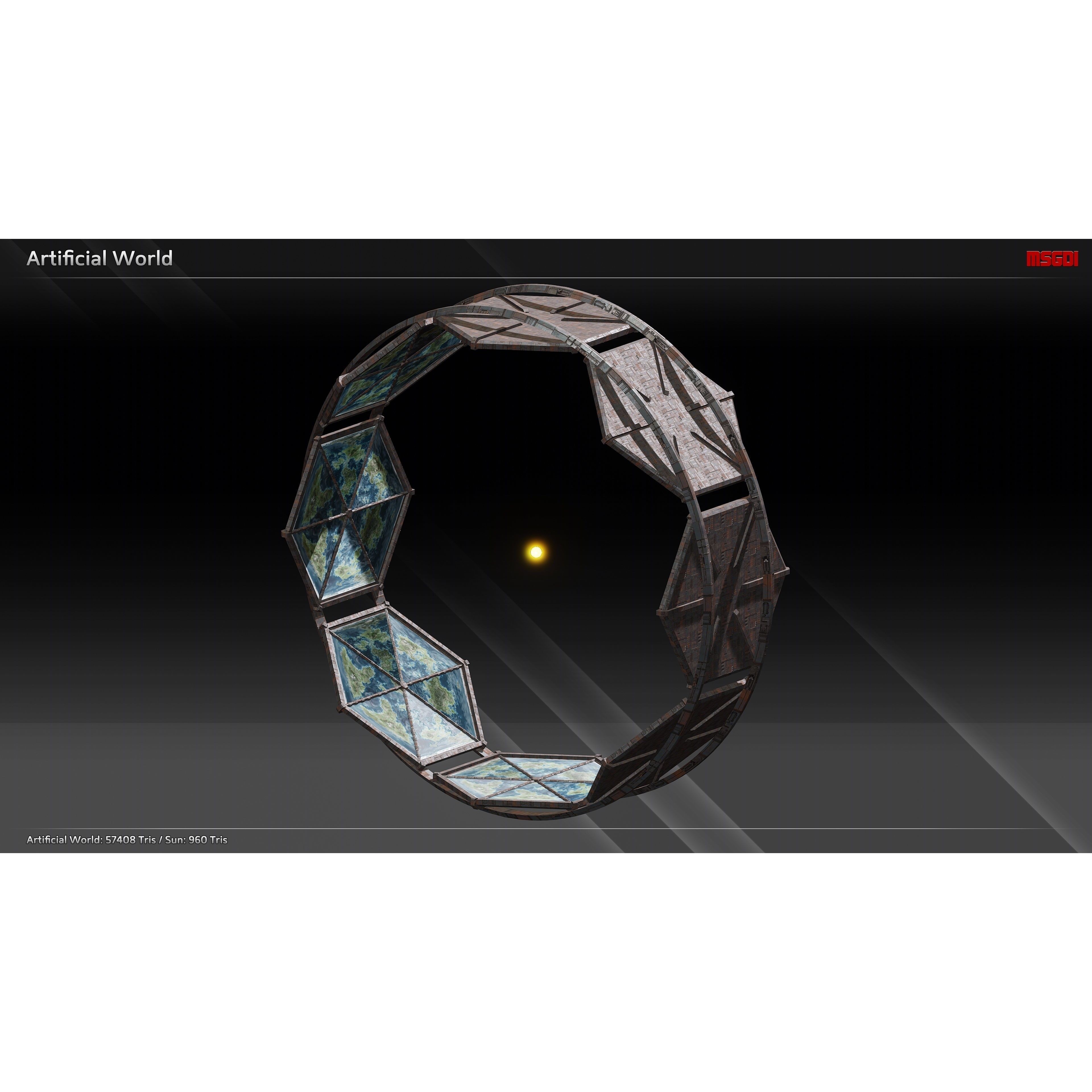 Space Mega Structures Collection - Low-Poly Game-Ready 3D Model - View 4