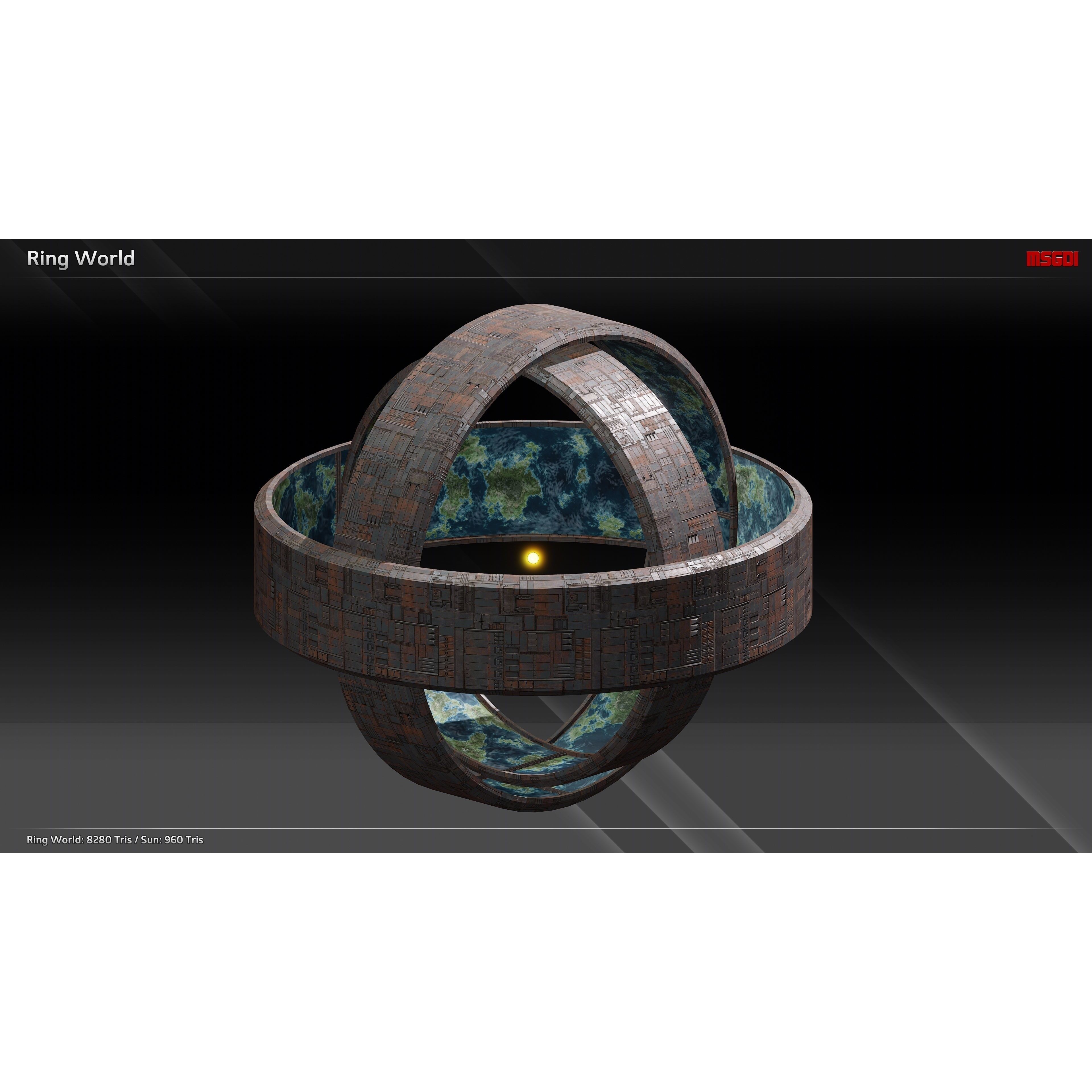 Space Mega Structures Collection - Low-Poly Game-Ready 3D Model - View 5