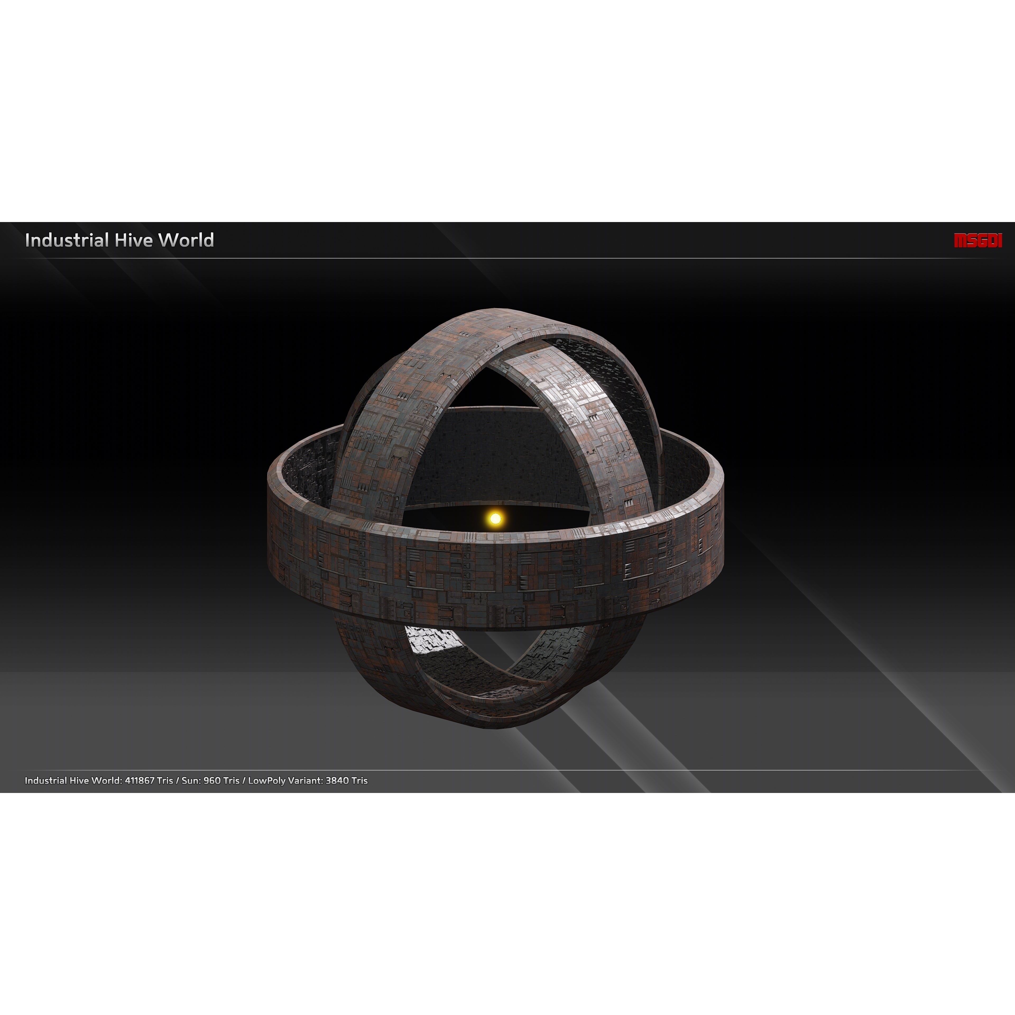 Space Mega Structures Collection - Low-Poly Game-Ready 3D Model - View 6