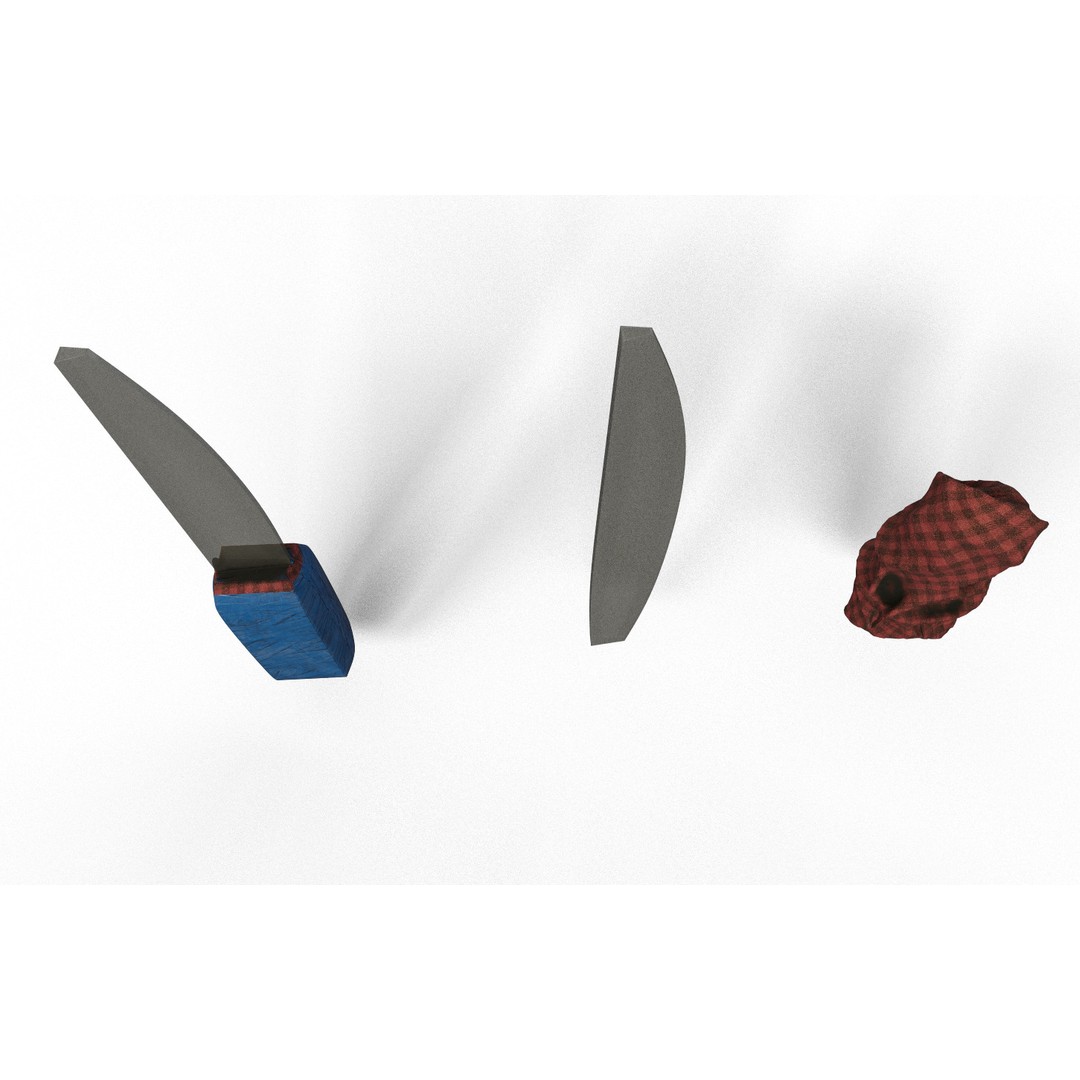 Post-Apocalyptic Glass Knife 3D Model – Game Ready PBR Asset, FBX