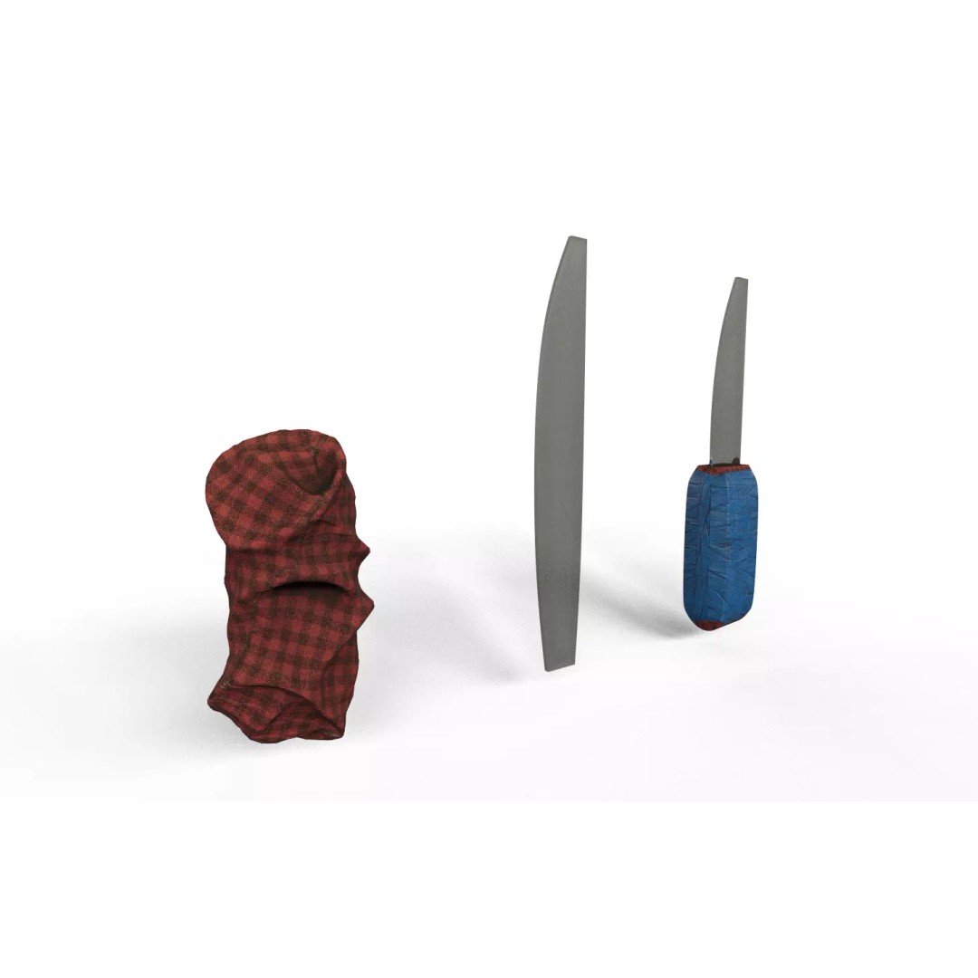 Post-Apocalyptic Glass Knife 3D Model – Game Ready PBR Asset, FBX - View 2