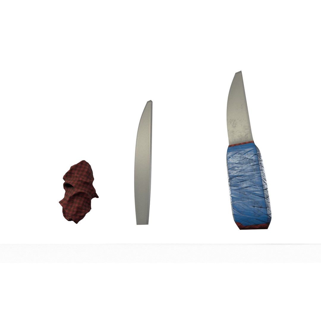 Post-Apocalyptic Glass Knife 3D Model – Game Ready PBR Asset, FBX - View 3
