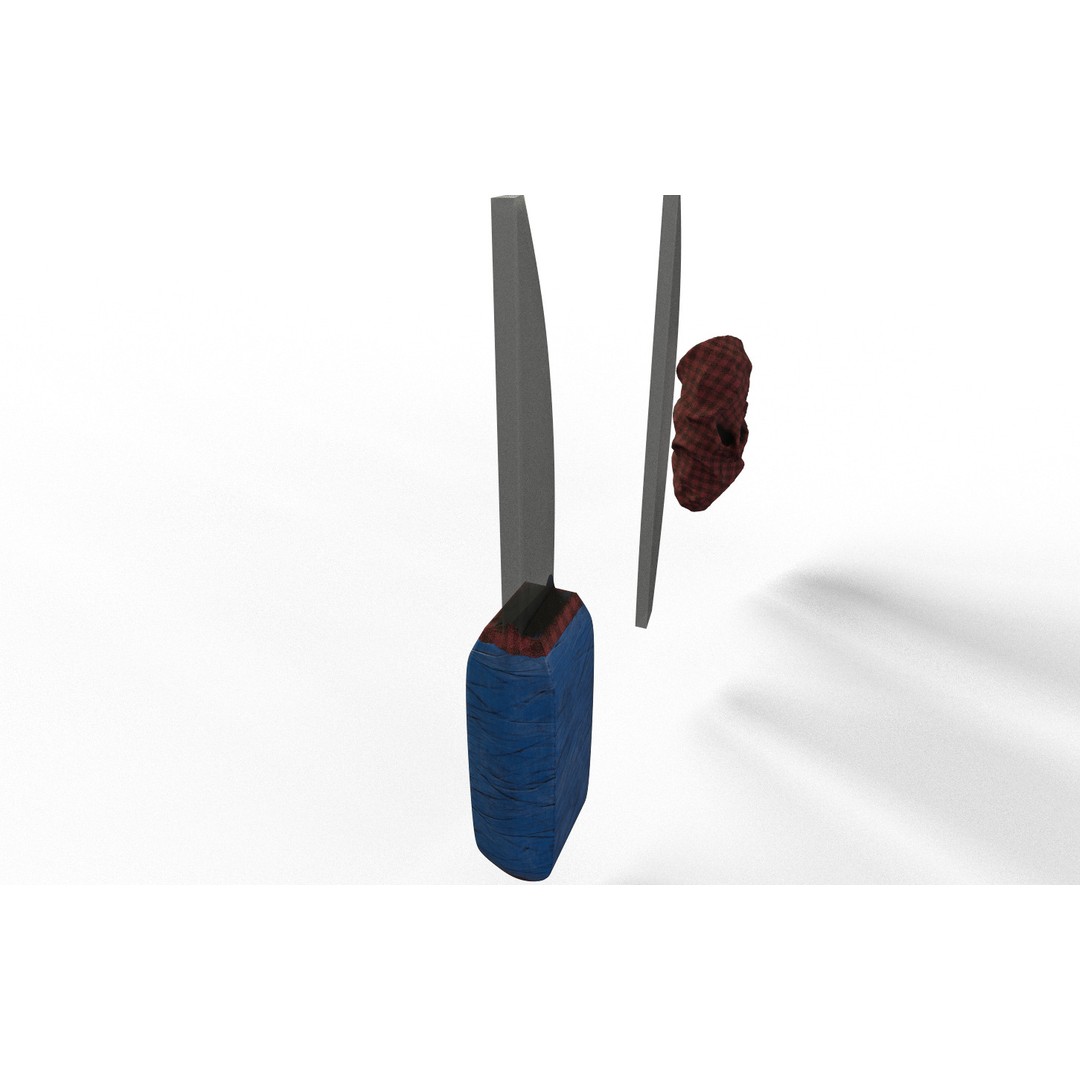 Post-Apocalyptic Glass Knife 3D Model – Game Ready PBR Asset, FBX - View 4