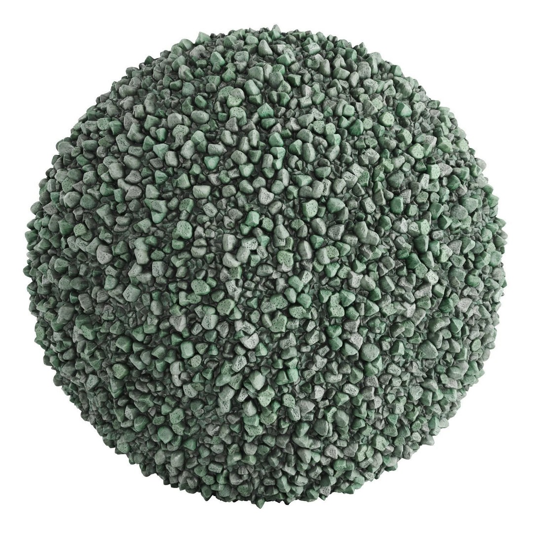 PBR Gravel 3D Model – Seamless Low-Poly Material, FBX, OBJ - View 10