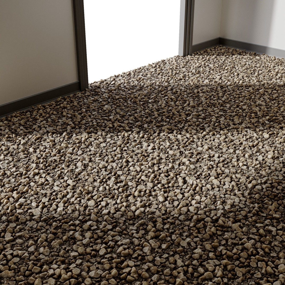 PBR Gravel 3D Model – Seamless Low-Poly Material, FBX, OBJ - View 11