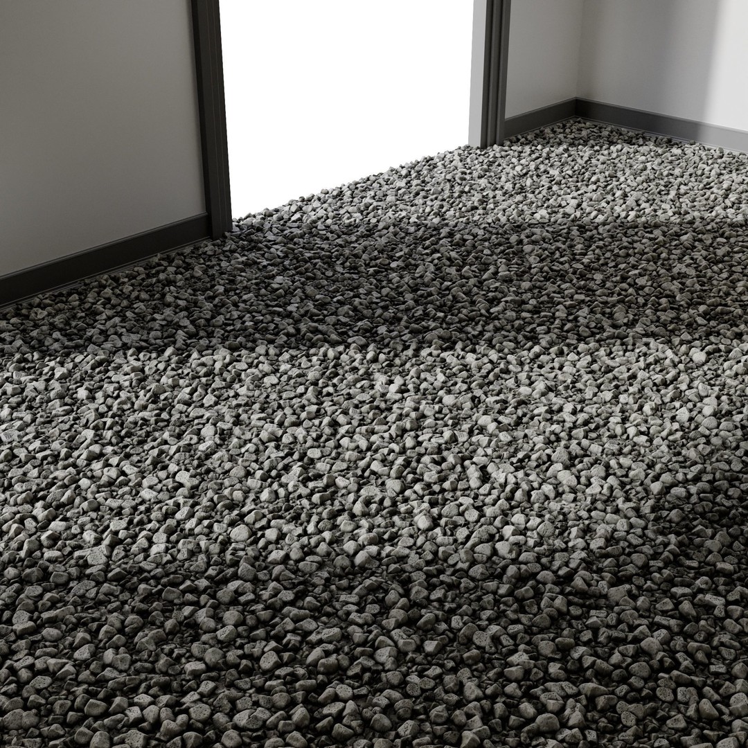 PBR Gravel 3D Model – Seamless Low-Poly Material, FBX, OBJ - View 12