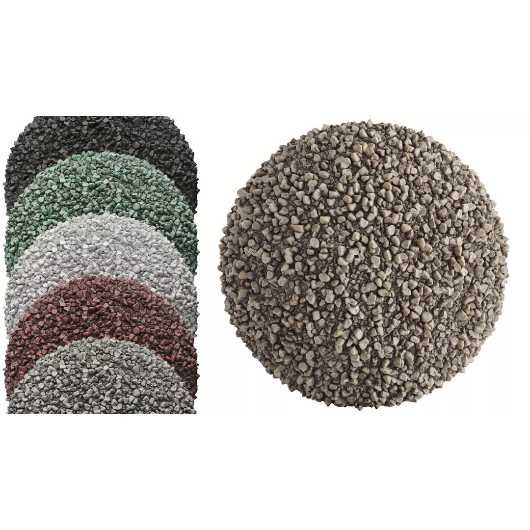 PBR Gravel 3D Model – Seamless Low-Poly Material, FBX, OBJ - View 2