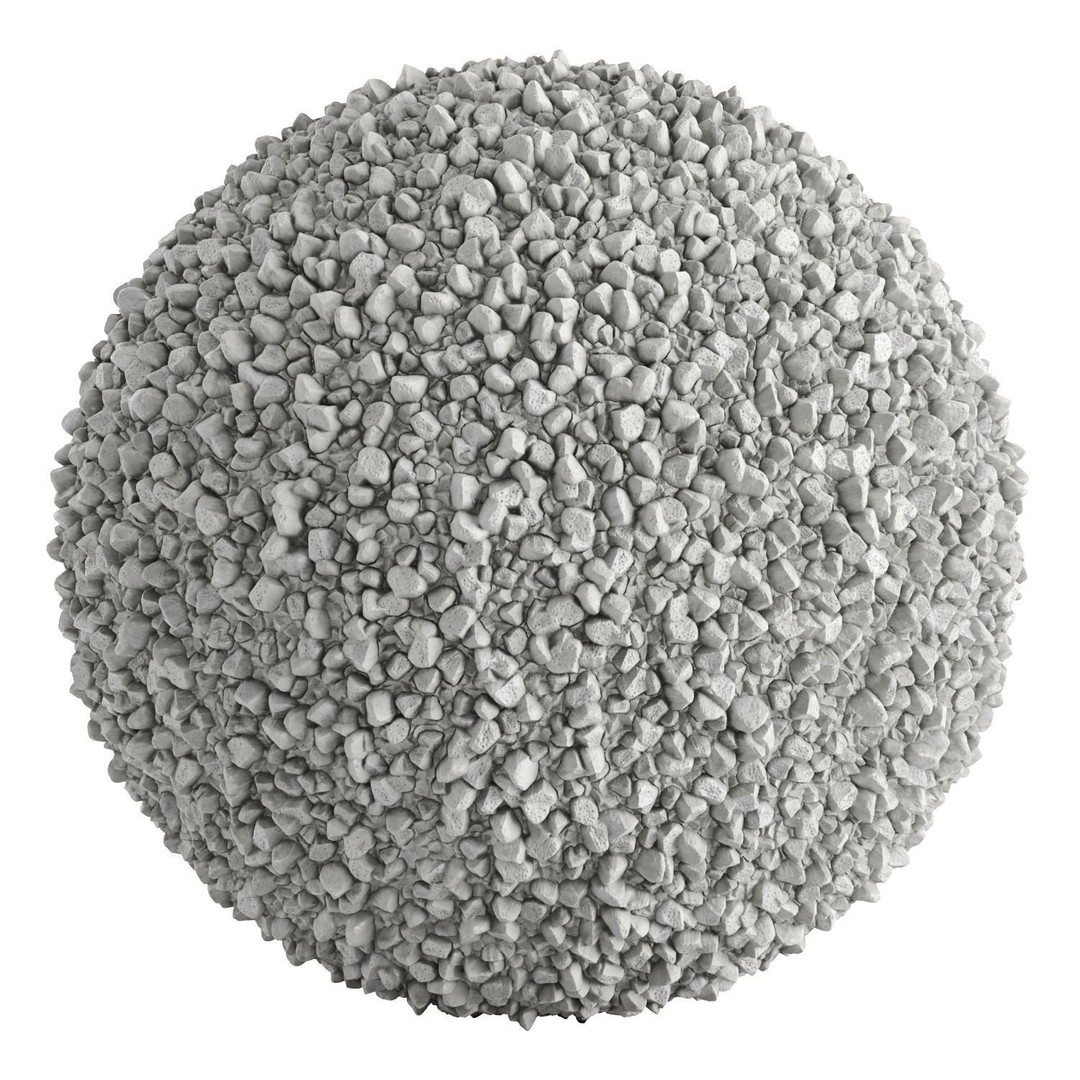 PBR Gravel 3D Model – Seamless Low-Poly Material, FBX, OBJ - View 7