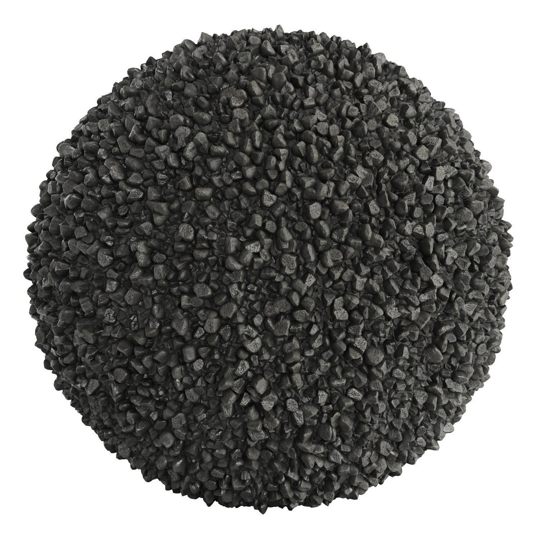 PBR Gravel 3D Model – Seamless Low-Poly Material, FBX, OBJ - View 8