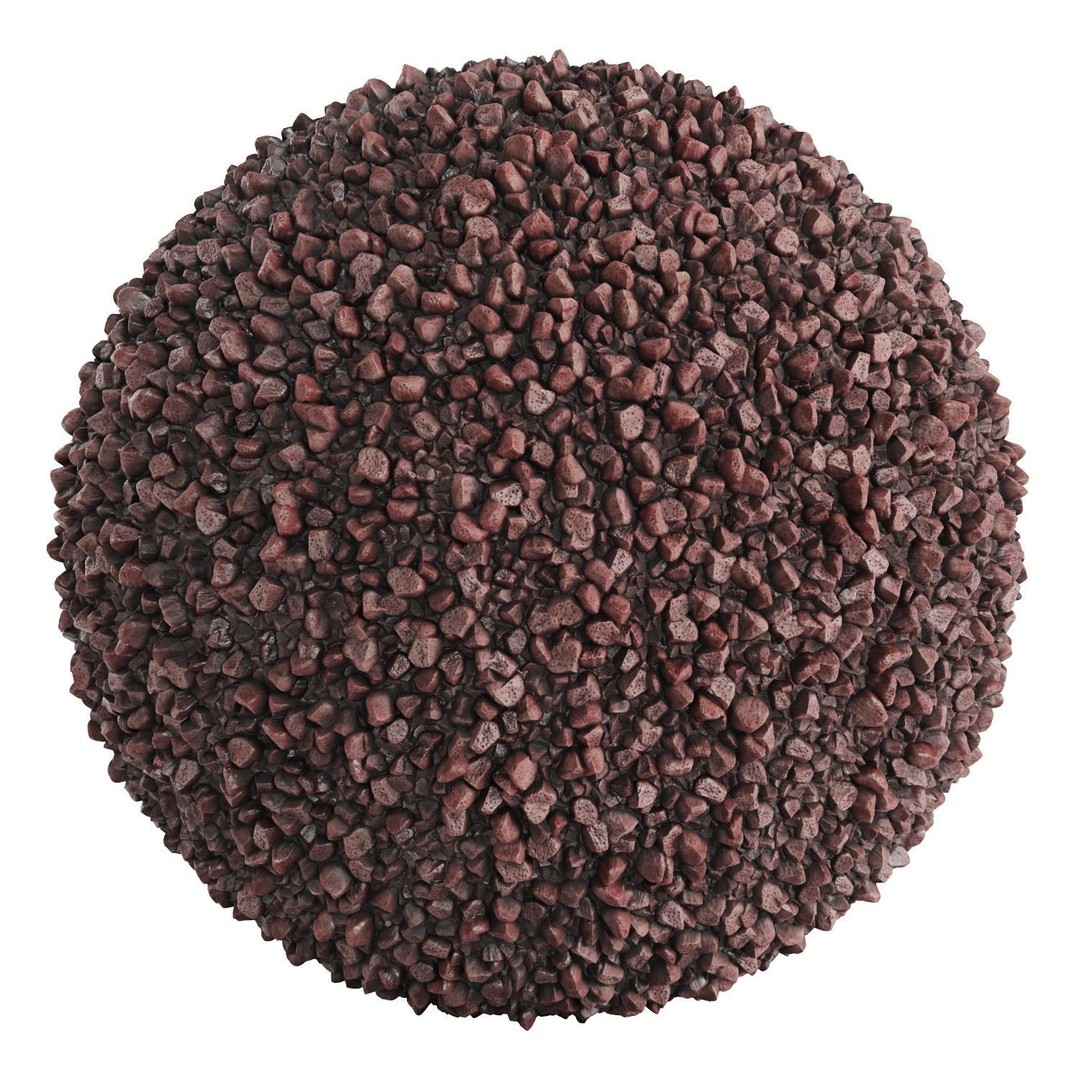 PBR Gravel 3D Model – Seamless Low-Poly Material, FBX, OBJ - View 9