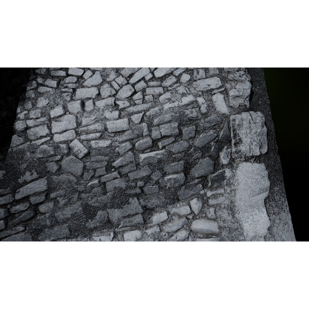 Medieval Floor Tiles 3D Model – High-Res Photoscanned Textures, FBX - View 12