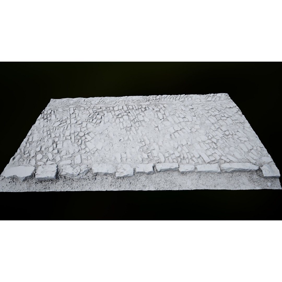 Medieval Floor Tiles 3D Model – High-Res Photoscanned Textures, FBX - View 5